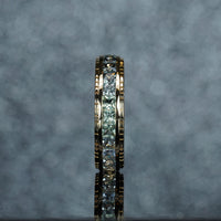 Aztec Stone Ombre Green Sapphire Ring