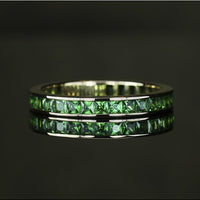 Classic Tsavorite Stacker Eternity Ring - Timeless Elegance