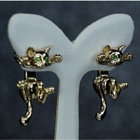 Naughty Kitty Gold Earrings