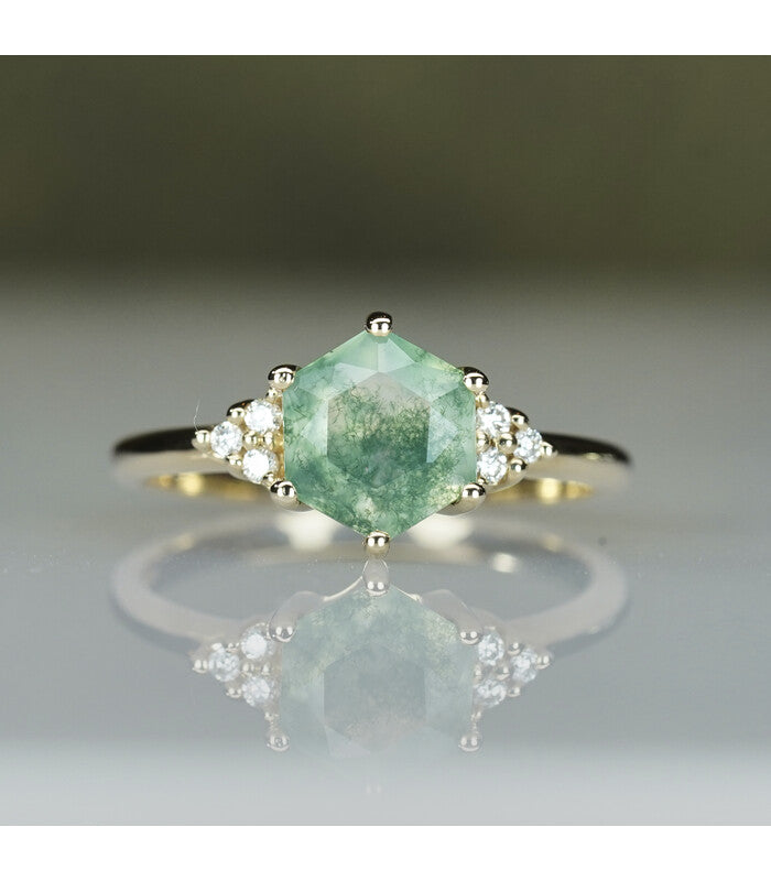 Moss Agate Rings